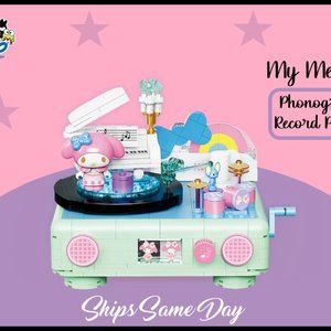 Officially Licensed Sanrio My Melody Record Player Building Blocks Set - NEW